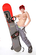 Lucianna Snowboarder istripper model